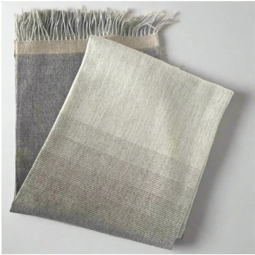 ARTZNL 100% Baby Alpaca ECO Throw Undyed Blanket Large Gray All Season Luxury - Picture 10 of 11